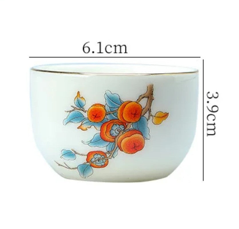 Scalding Sheep Fat Jade White Porcelain Tea Cup Ceramic Tea Cup Master Cup
