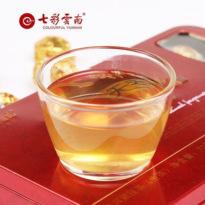Colourful Yunnan Tuocha Raw Puer Mini Gold Pu'er Tea with Natural Fragrance 72g
