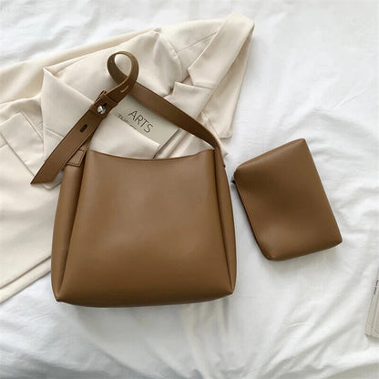 Leather Tote Bag Women Shoulder Side Bag Handbags and Purses