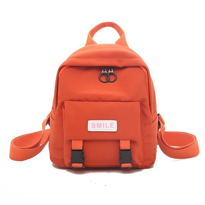 Waterproof Backpack Trendy Women Fashion Shoulder Bag Small Nylon School Bag 1PC