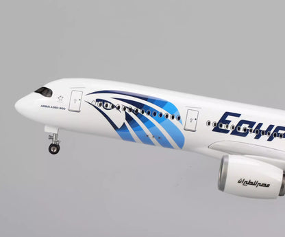 47CM 1:140 EGYPTAIR AIRBUS A350 Plane Aircraft Landing Gear Resin Airplane Model