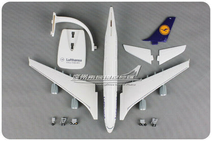 1:250 30CM Lufthansa AIRBUS A380 Passenger Airplane ABS Plastic Aircraft Model