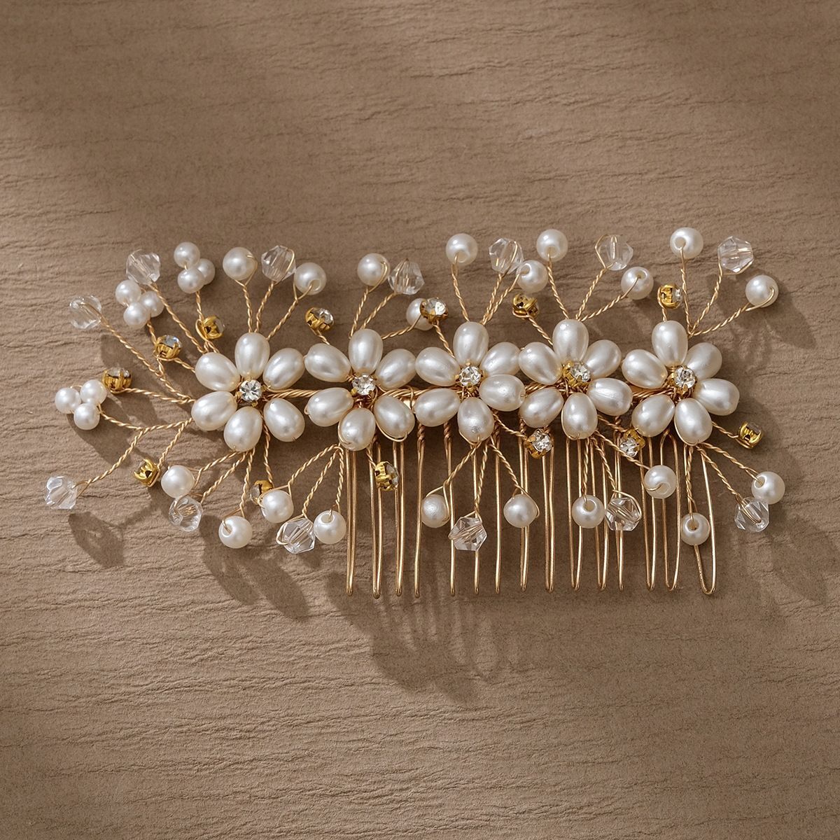 Women Hair Combs Korean Fashion Pearl Handmade Hairpins Clip DIY Styling Jewelry