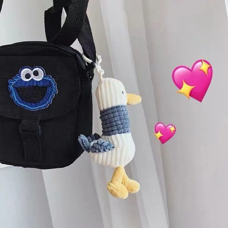 Cartoon Cute Plush Ugly Duck Keychain Toy Soft Key Ring Lady Girl Charm Bag Pend