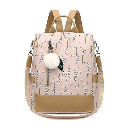 Backpack College Students School Bags Flower Print Backpack Casual Traveling Bag