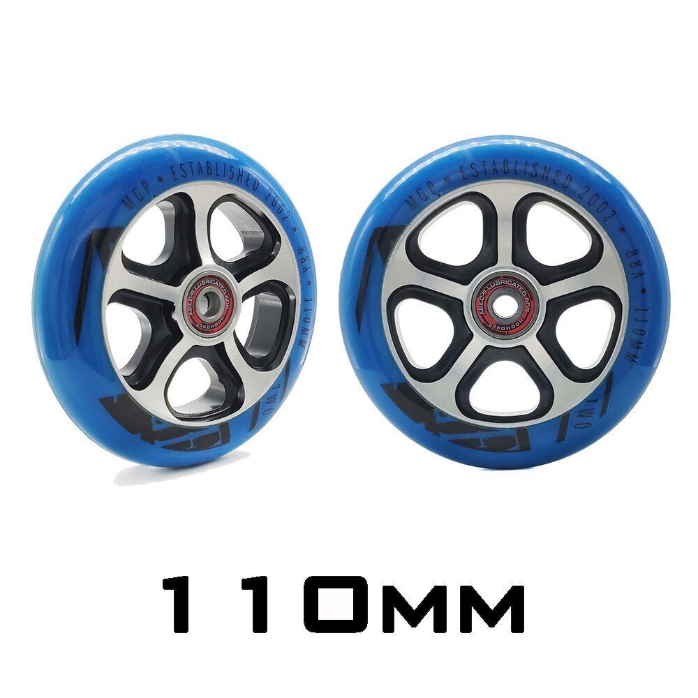 2 High Precision Aluminum Alloy Hub Scooter Wheel Heavy Speed Roller 100mm 88 A