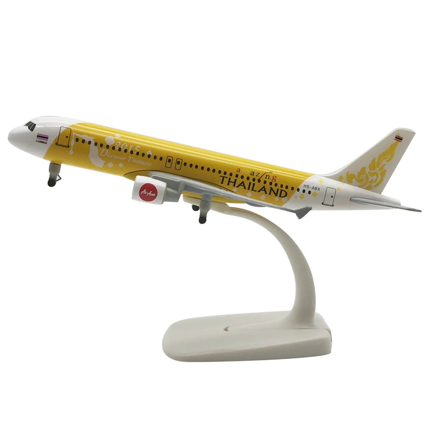 Alloy + ABS Airplane Model 1:400 20CM Thailand A320 Diecast Plane Brand New E
