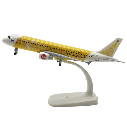 Alloy + ABS Airplane Model 1:400 20CM Thailand A320 Diecast Plane Brand New E