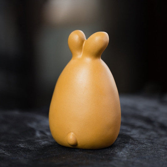 Yixing Purple Clay Tea Pet Cute Cat Zisha Chinese Zodiac Rabbit Pig Tea Pet