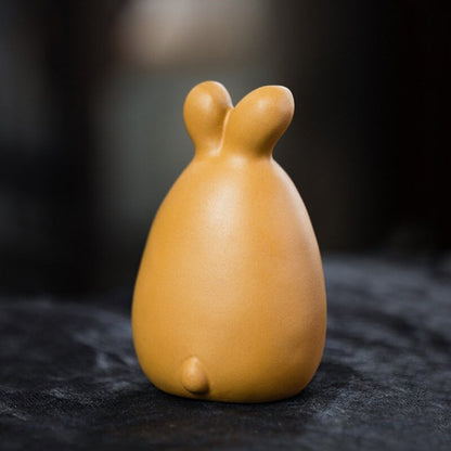 Yixing Purple Clay Tea Pet Cute Cat Zisha Chinese Zodiac Rabbit Pig Tea Pet