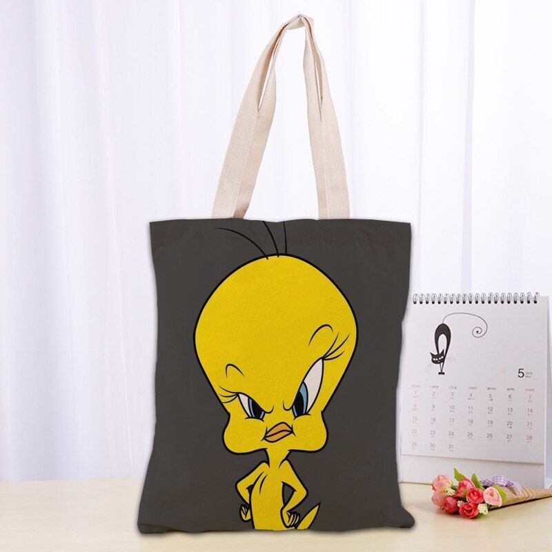 Printed Canvas Tote Bag 30x35cm Cotton Linen Handbag Shopping Women Handbag 1 PC