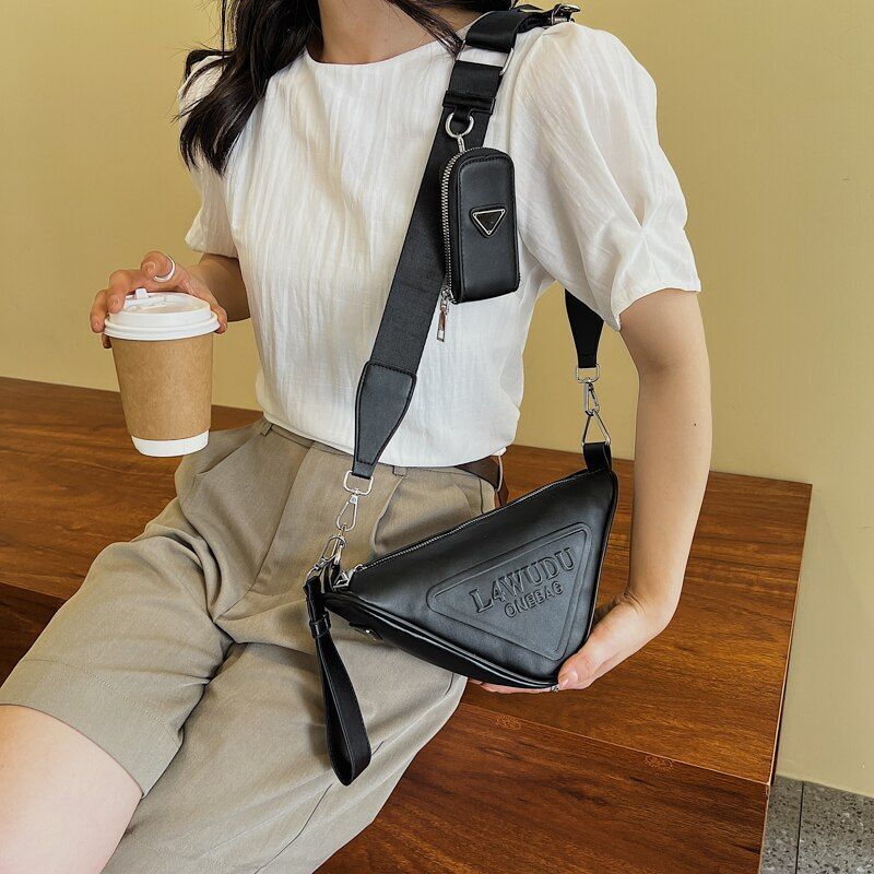 Luxury Messenger Shoulder Bag Synthetic Leather Handbag Nylon Messenger Purses