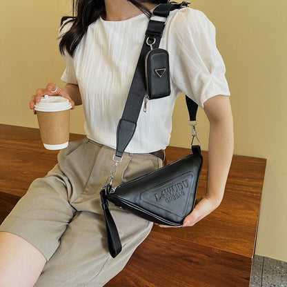 Luxury Messenger Shoulder Bag Synthetic Leather Handbag Nylon Messenger Purses