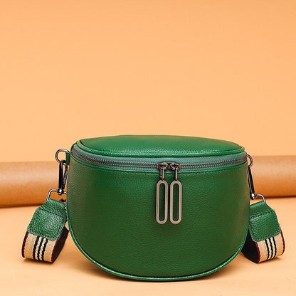 Genuine Leather Tote Bag Cowhide Handbags Fashion Shoulder Messenger Purse Green