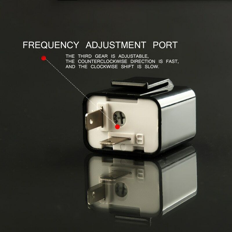 Adjustable Motorbike Turn Signal Light LED Flasher Frequency Relay Flasher 2 Pin