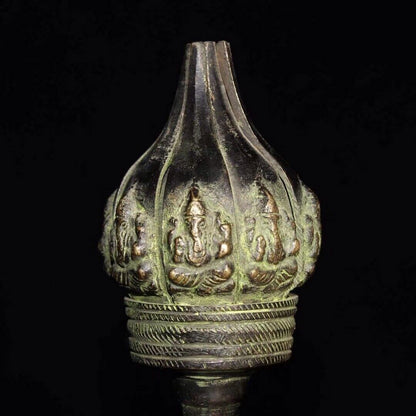 Antique Oil Lamp Buddhism Old Bronze Lotus Lamp Collection