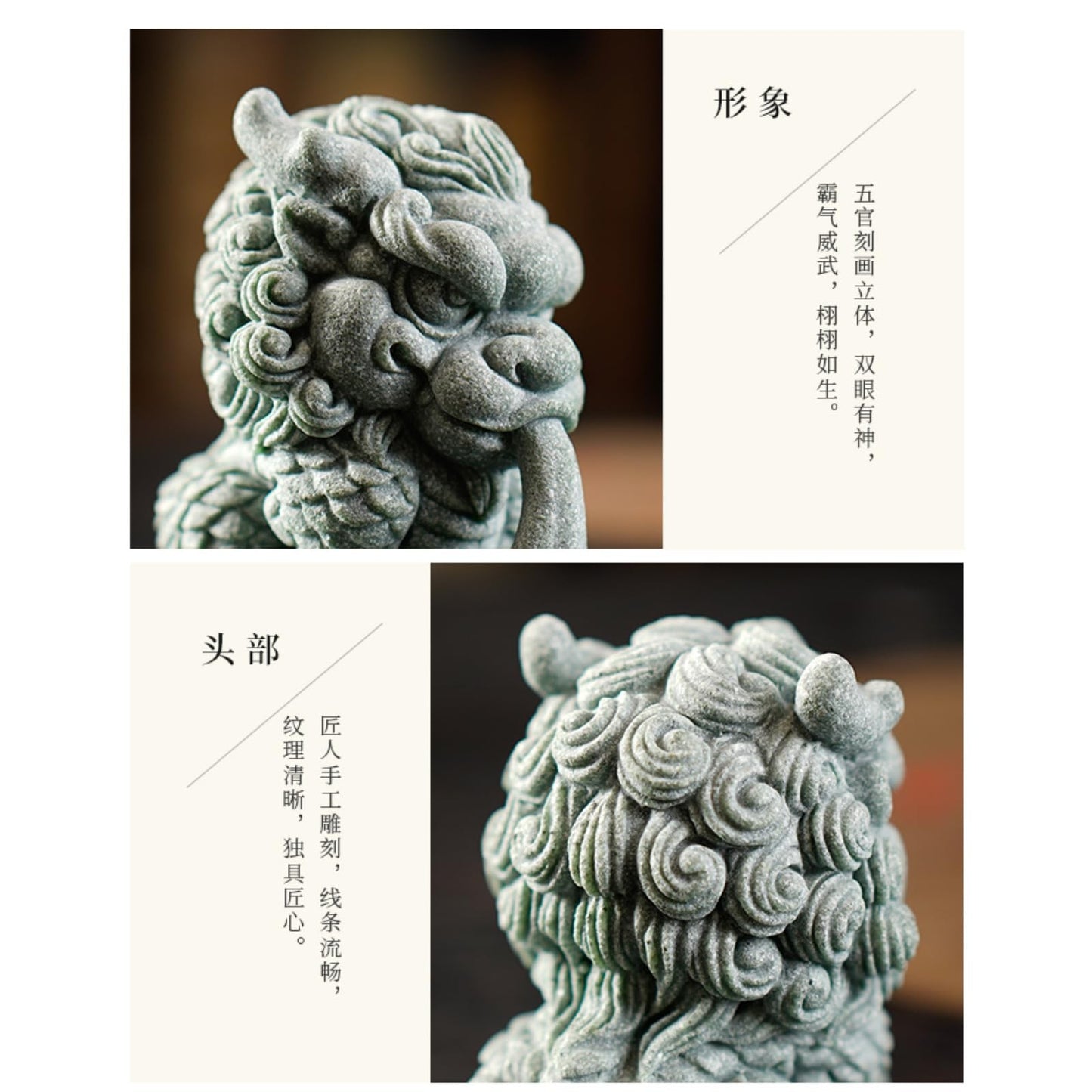 Cute Kylin Sandstone Tea Pet Ornament 8cm 3.2in Chinese Desktop Decor Tea Play