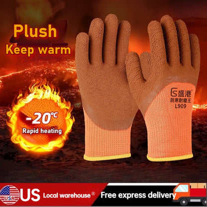10 pairs Large cold-proof, warm, thickened, non-slip, wear-resistant foam gloves