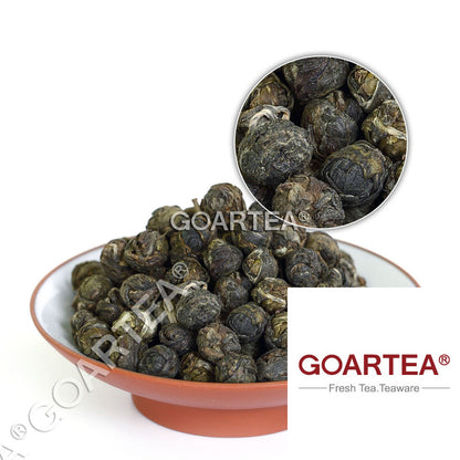 GOARTEA Premium Jasmine Tea Jasmine Dragon Pearl Green Tea Jasmine Green Tea Loose-