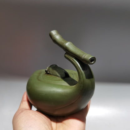 Chinese Yixing Zisha Clay Handmade Exquisite Teapot（灵蝉壶 低款：蒋蓉）