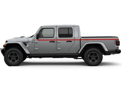 2 PCS Graphic Racing Stripe Car Sticker For Jeep Gladiator Trunk Side Door Decal