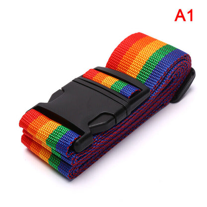 2M Rainbow Password Lock Packing Luggage Bag with Luggage Strap 3 DigiSE