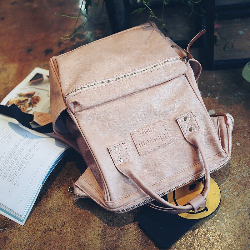 Synthetic Leather Backpack Shoulder Bag Laptop Schoolbags 40*26.5*17CM Polyester