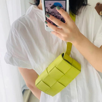 Bags Women Bag Weave Waist Belt Bag 2023 Trend Chest Pouch Female Bag