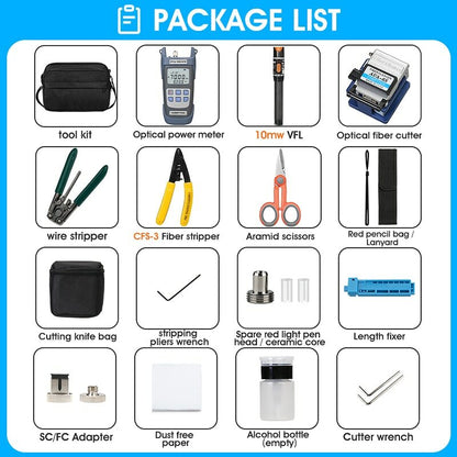 FTTH Fiber Optic Tool Kit Fiber Optic Power Meter Visual Fault Locator FTTH Tool