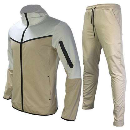 Hoodies Sweatpants 2Pieces Set Men Tracksuit Tops Joggers Pants Set Mens Suit