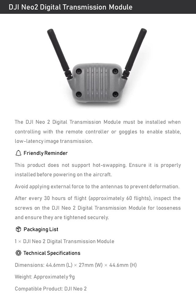DJI Neo 2 Digital Transmission Module