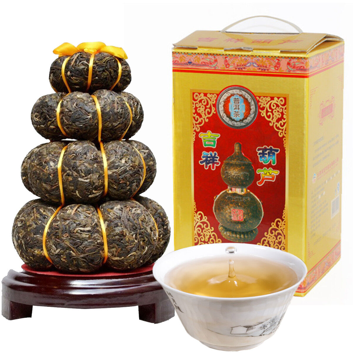 1000g Gourd Decoration Gift Puer Cha Tea Yunnan Pu-erh Tea Gift Craft Pu Er Tea