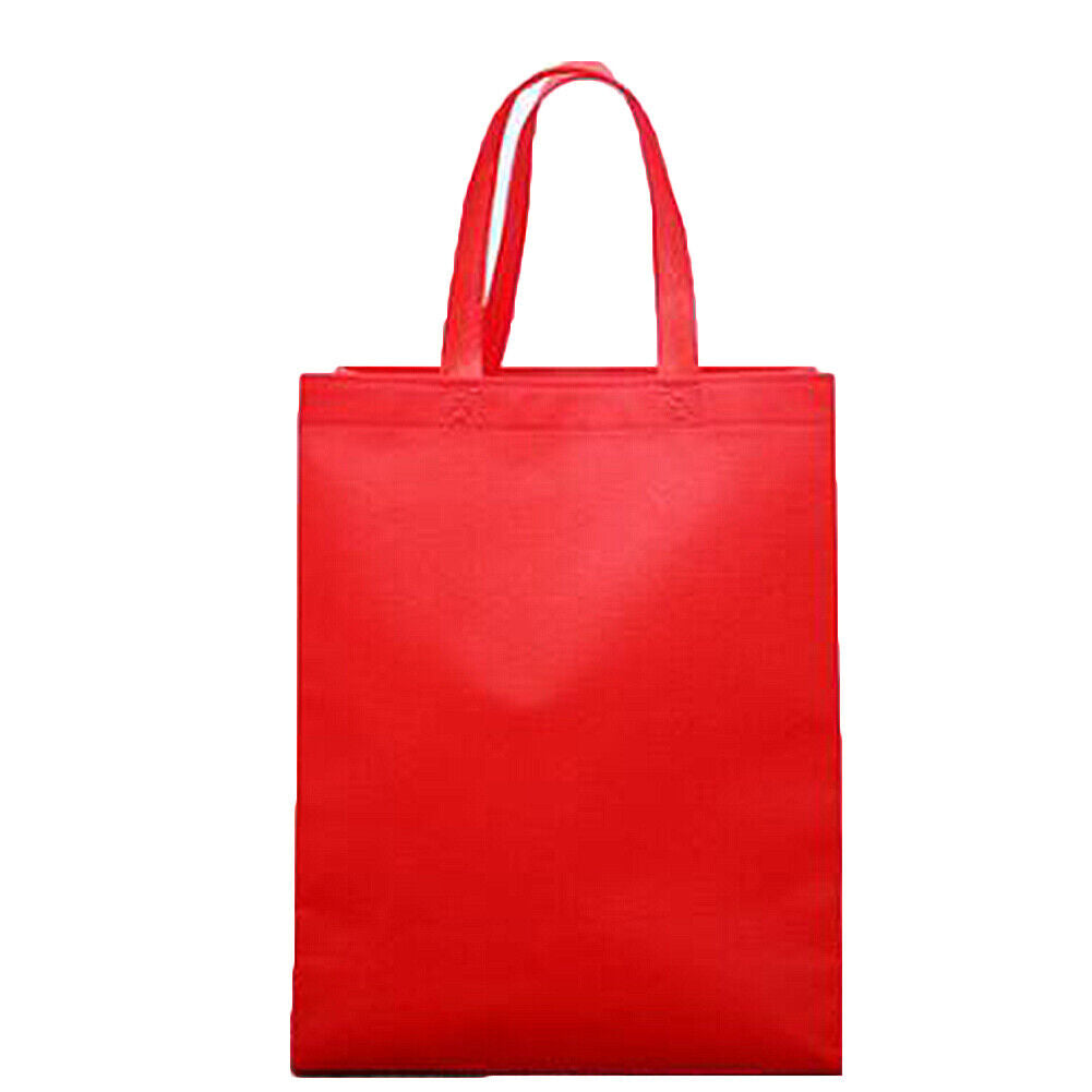 Solid Color Reusable Shopping Bags Large Folding Totes Convenient Grocery Bags