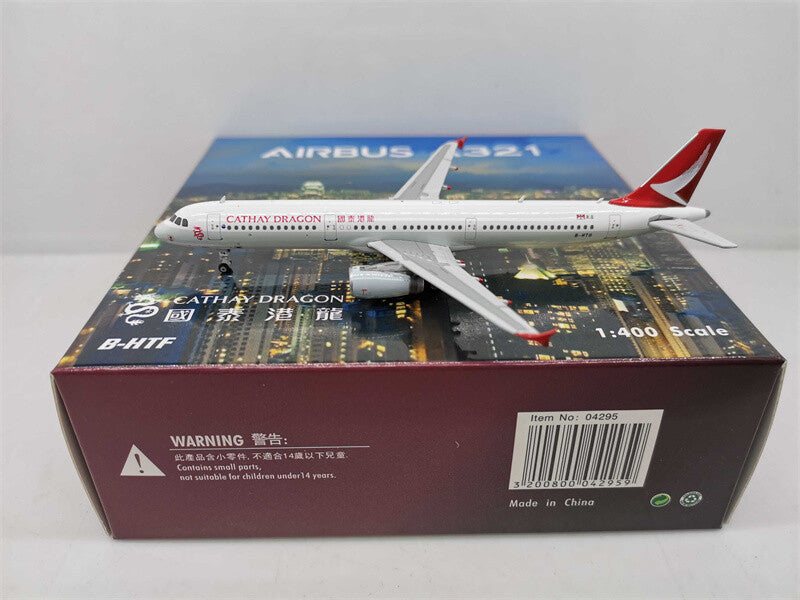 Phoenix CATHAY DRAGON For Airbus A321 B-HTG 1/400 DIECAST Plane Pre-built Model