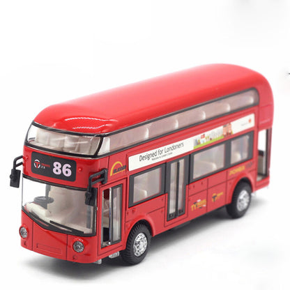 London Double Decker Bus Toy Metal Diecast Toy Vehicle Boys Toys for Kids Gifts
