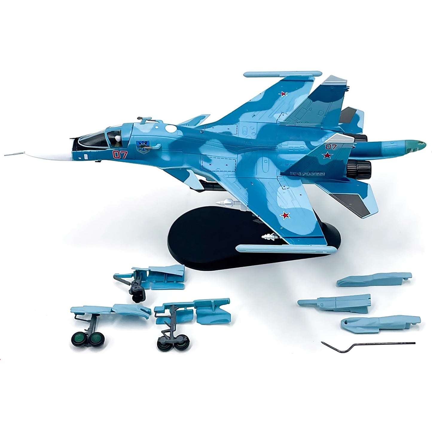 New 1:100 Scale Russia Su34 Fighter Alloy Aircraft Model Souvenir Static Display