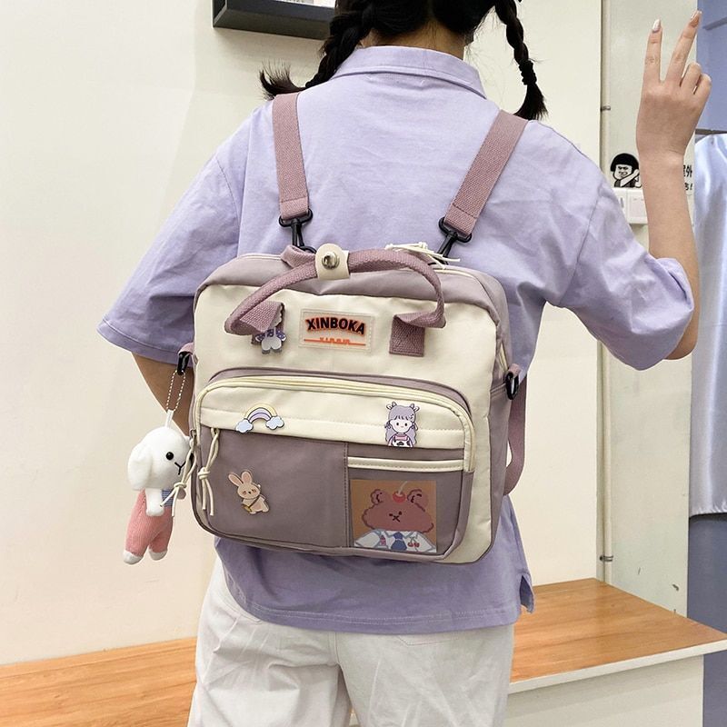 Backpack Portable Multifunctional Travel Shoulder Bags Small Schoolbag 30*29*9CM