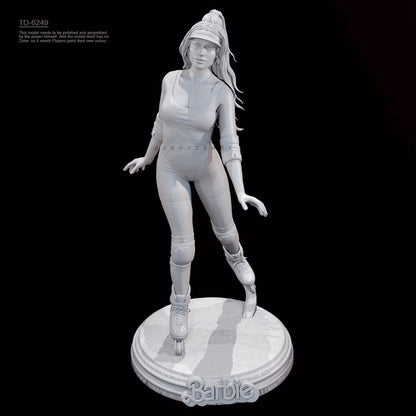 50mm resin figure model kit Pulley Girl 3D Printing Unpainted Unassembled