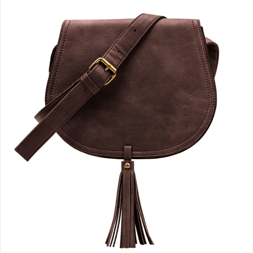Celela Women Girl Fashion Tassel Crossbody Saddle Shoulder Handbag Daily Bag