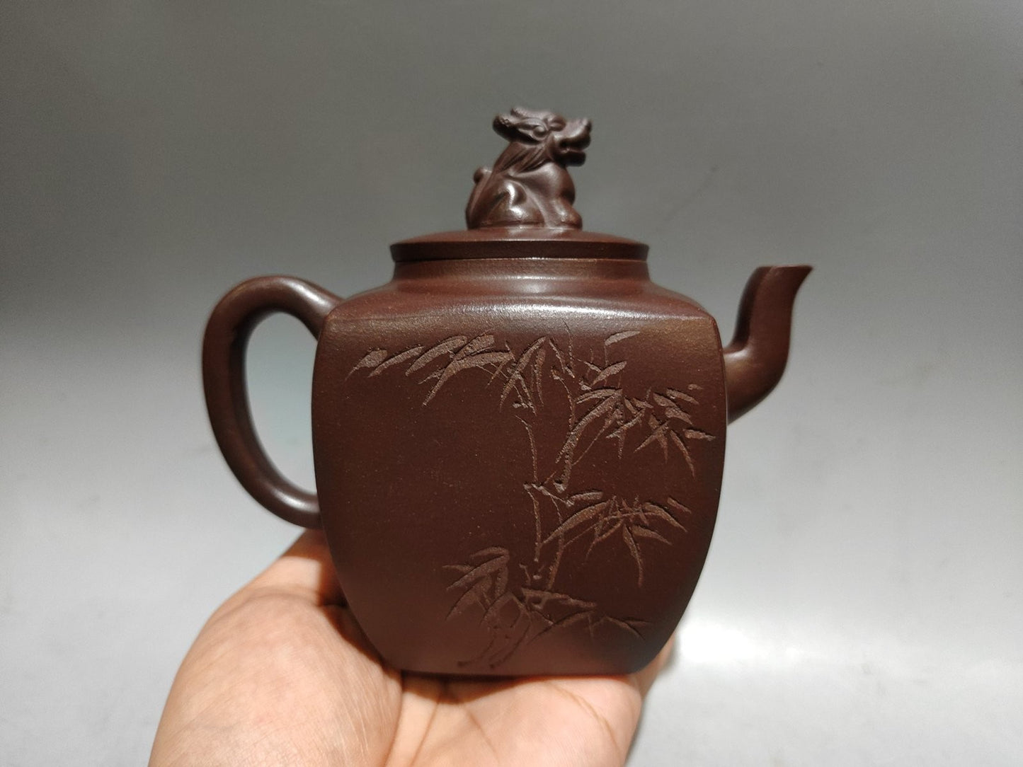Chinese Yixing Zisha Clay Handmade Exquisite Dragon&Phoenix Teapot 31236