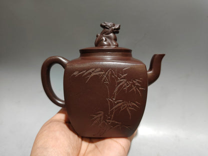 Chinese Yixing Zisha Clay Handmade Exquisite Dragon&Phoenix Teapot 31236
