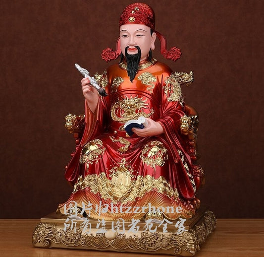 12" Resin Wenchang Dijun Emperor Statue King God Culture Student Gift Decor