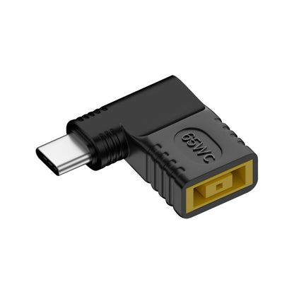 Elbow 65W USB C Type C To Power Charger Adapter Square Connector Part For Lenovo