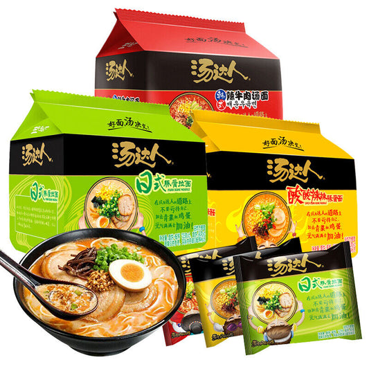 汤达人方便面豚骨酸辣拉面 Tang Daren Instant Noodles Tonkotsu Hot And Sour Ramen