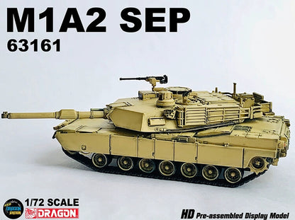 1/72 Dragon US M1A2 SEP Abrams Main Battle Tank Desert Color 63161Finished Model