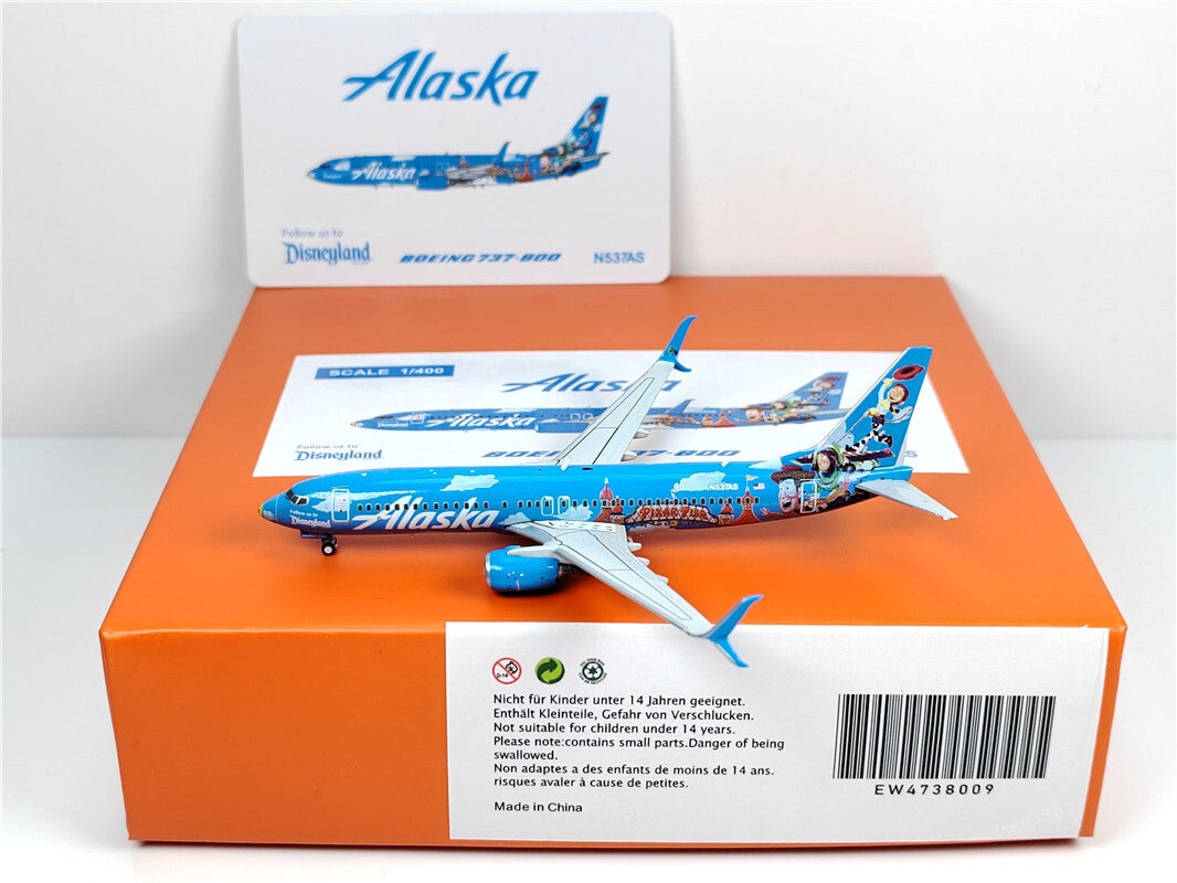 1:400 JC Wings ALASKA BOEING B737-800 Passenger Airplane Diecast Aircraft Model