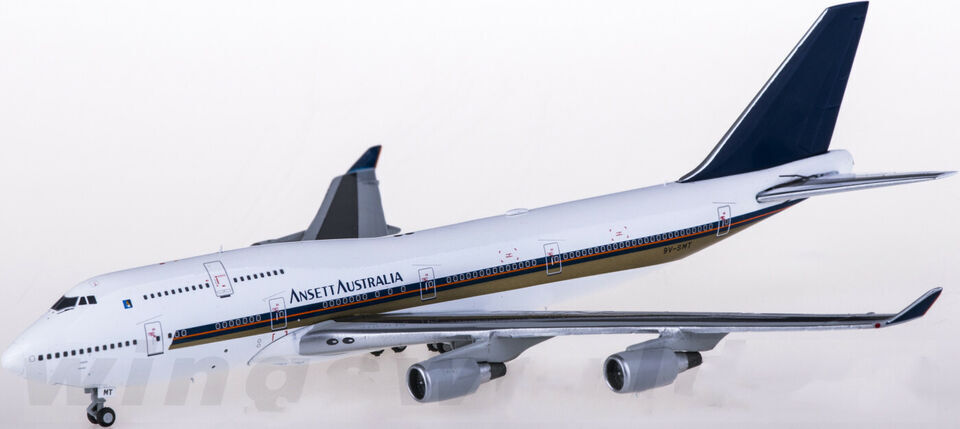 1:400 JC Wings ANSETT AUSTRALIA BOEING 747-400 Passenger Airplane Diecast Model