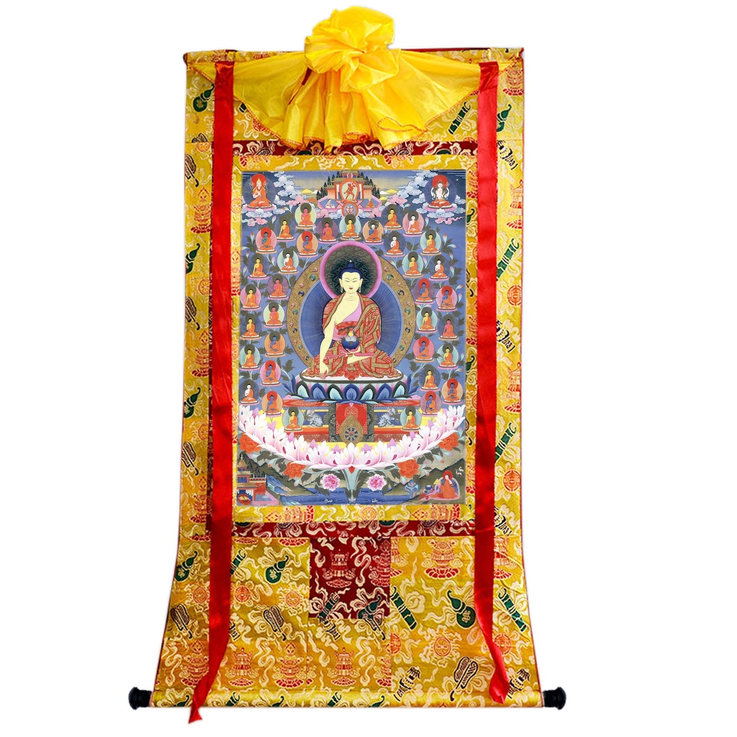 Giclee Printed Tibetan Thangka Art - 35 Confession Buddhas - 47.2"
