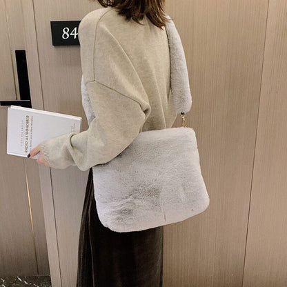 Bag Women's Plush Shoulder Bags Large Capacity Messenger Bag Handbag