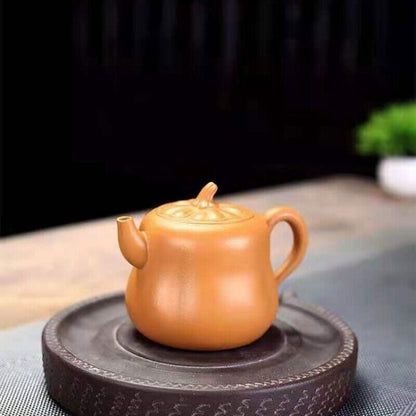 Chinese yixing zisha duan clay tea pot marked calabash design pot teapot